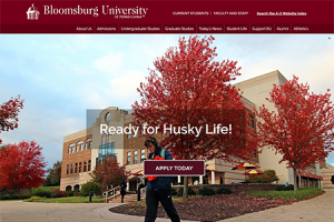 Bloomsburg University homepage screencapture